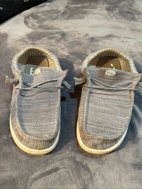 Hey Dude Men’s Gray Knit Slip-On Loafers
